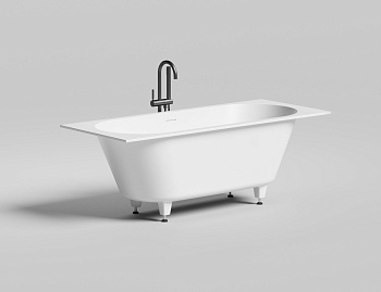 Ванна из литьевго мрамора Salini ORNELLA 104713M 170х70 встраиваемая прямоугольная с ножками